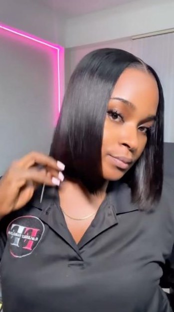 Sleek blunt bob